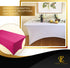 Fuchsia 6ft Tablecloth Rectangular Spandex Linen - Table Cloth Fitted Cover for 6 Foot Folding Table, Wedding Linens Banquet Cloths Rectangle Covers