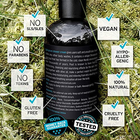 Moisturizing Body Wash - Relieves Rash, Hydrates Dry Skin, Best Soap For Eczema, Acne & Sensitive Skin. Suitable for Men and Women