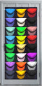 KHIKILY Baseball Hat Rack 24 Pocket Over-The-Door Cap Organizer with Clear Deep Pockets