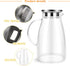 Glass Pitcher, Tea Pitcher,68oz Water Pitcher with Lid ,Drip-Free Water Pitcher with Lid, Easy Clean Heat Resistant Borosilicate Glass Jug for Juice, Milk, Cold or Hot Beverages