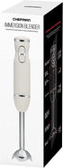Chefman Immersion Stick Hand Blender with Stainless Steel Blades, Powerful Electric Ice Crushing 2-Speed Control Handheld Food Mixer, Purees, Smoothies, Shakes, Sauces & Soups, Ivory