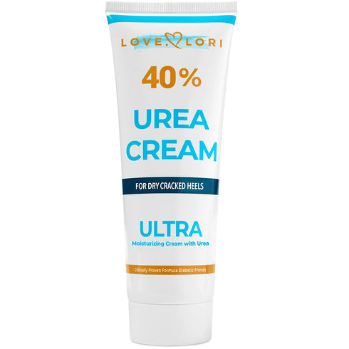 LOVE, LORI Urea Cream 40 Percent for Feet 4 oz Foot Cream For Dry Cracked Feet - Callus Remover & Foot Repair Treatment - Moisturizes Heels, Hands, Knees & Elbows - For Thick, Rough & Dry Skin