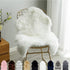 Carvapet Luxury Soft Faux Sheepskin Chair Cover Seat Cushion Pad Plush Fur Area Rugs for Bedroom, 2ft x 3ft, White