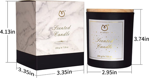 aromall Scented Candle / Nectarina, Rose & Vanilla Fragrance Notes / Made with Soy Wax and Essential Oils / 7.05oz(200g) / 1 Pack / Ideal Aromatherapy Gift for Mom, Dad, Grandma or Aunt