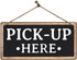 ATX CUSTOM SIGNS - Order Here and Pick Up Here Signs 2 Pack Black and White