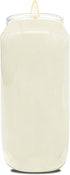Hyoola 7 Day White Prayer Candles, 3 Pack - 6" Tall Pillar Candles for Religious, Memorial, Party Decor, Vigil and Emergency Use - Vegetable Oil Wax in Plastic Jar Container