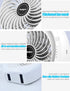 viniper Battery Operated Fan, Small Desk Fan : 3 Speeds & 8-24 Hours Longer Working, 180° Rotation, Optimised Portable USB Rechargeable Fan , Small but Mighty, Strong Wind (6.2 inch, White)