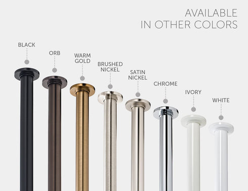 Ivilon Tension Curtain Rod - Spring Tension Rod for Windows or Shower, 16 to 24 Inch. Brushed Nickel