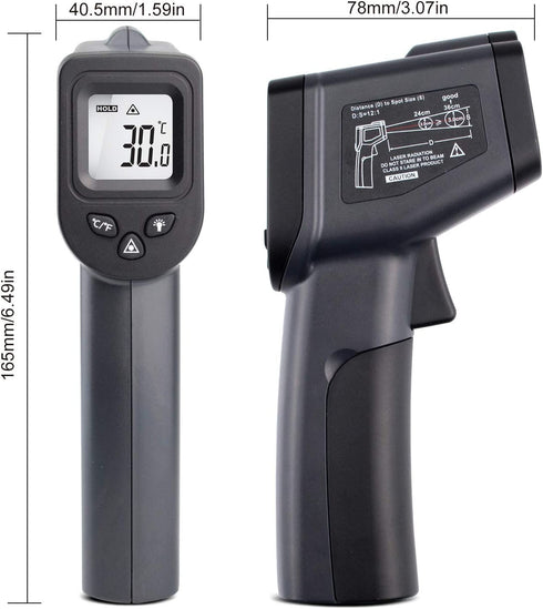 Kaemeasu Digital Infrared Thermometer -58„‰-1022„‰ (-50„ƒ to 550„ƒ) High Precision Handheld Non-Contact Electronic Thermometer Pyrometer IR Laser Point Gun KM-550