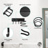 Hair Dryer Holder, AXUAN Blow Dryer Holder Wall Mounted with 4 Hooks, Save Space & Easy to Install, Bedroom & Bathroom Hair Tool Organizer for Hair Dryer, Flat Irons, Hair Straighteners (Black)