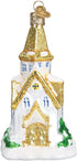 Old World Christmas Church Collection Glass Blown Ornaments for Christmas Tree Golden Cathedral