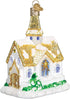 Old World Christmas Church Collection Glass Blown Ornaments for Christmas Tree Golden Cathedral