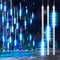 Allnice Meteor Shower Lights Falling Rain Lights Christmas Lights 30cm 8 Tube 192 LEDs Fairy String Lights for Halloween Christmas Wedding Tree Garden Home Outdoor Decoration (Blue)