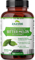 Zazzee Extra Strength Bitter Melon 25:1 Extract, 9000 mg Strength, 150 Vegan Capsules, 10% Bitter Principles, 5 Month Supply, Non-GMO and All-Natural