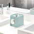 iDesign Cade Facial Tissue Cover, Boutique Box Bathroom Holder for Vanity, Countertops, Desk, Office, Dorm-Matte Soft Aqua, 15.5 cm x 13.1 cm x 13.7 cm