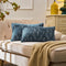 SleepMan Set of 2 Thick Chenille Pillow 12x20 Covers Throw Pillow Covers Home Decor for Couch Bed Sofa Bedroom Car Navy Blue 12x20
