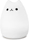 WoneNice Portable Cute Cat Silicone LED Night Lamp,USB Rechargeable Children Night Light with Warm White & 7-Color Breathing Modes, Touch Sensor Control, Christmas Gifts for Baby, Kids, Adults