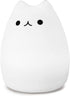 WoneNice Portable Cute Cat Silicone LED Night Lamp,USB Rechargeable Children Night Light with Warm White & 7-Color Breathing Modes, Touch Sensor Control, Christmas Gifts for Baby, Kids, Adults