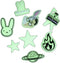 Set Of 8 BAD BUNNY Glow in the Dark Charms for Shoe Decoration Wristband Bracelet Party Gifts Boy Girls Men Women