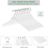 Nature Smile Solid Gugertree Wood Shirt and Dress Hangers with Notches with Antirust Chrome Hook Pack of 10 (White)