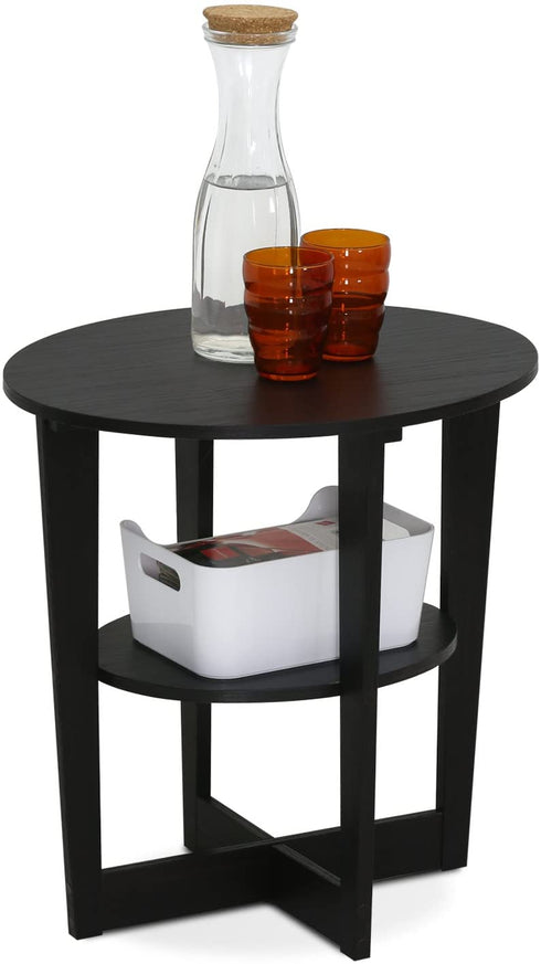 Furinno JAYA End Table, One, Walnut