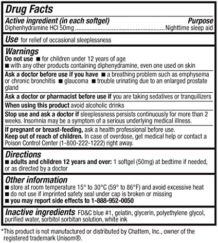 HealthA2Z Sleep Aid, Diphenhydramine HCl 50mg, 250 Softgels, Supports Deeper, Restful Sleeping, Non Habit-Forming