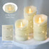 Kelon Flameless LED Pillar Candles, String Lights Embedded Flickering Candles with Remote&Timer, Real Wax Electronic Candle for Valentine's Day, Bedroom, Table Centerpiece Ornaments