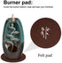 DK177 Waterfall Incense Holder Backflow Inscent Cone Burner Handcraft Ceramic Water Fall Smoke Fountain with 120 Cones 30 Sticks 1 Mat 2 Lotus Leaf 1 Cloth