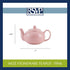 RSVP International Stoneware Teapot Collection, Microwave and Dishwasher Safe, 16 oz, Pink