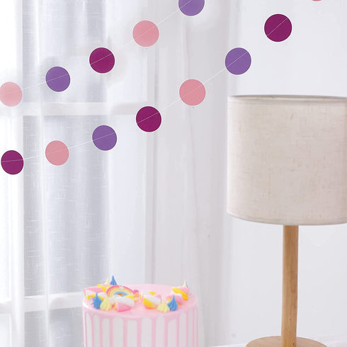 Birthday Party Decorations, Birthday Party Supplies for Girls Decors Kit Pom Pom Lanterns Paper Garland Happy Birthday Banner
