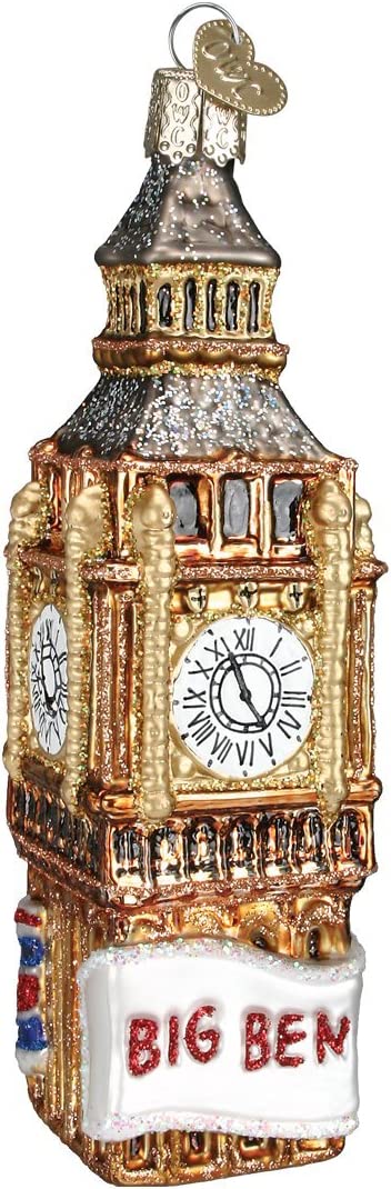 Old World Christmas Cities, Places and Landmarks Glass Blown Ornaments for Christmas Tree Big Ben