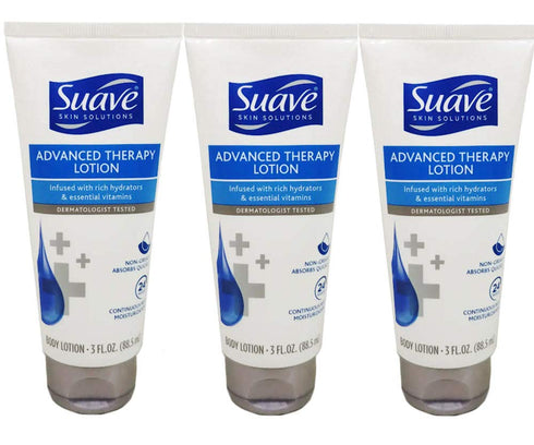 Suave Skin Solutions Body Lotion - Advanced Therapy - For Severely Dry Skin - Net Wt. 3 FL OZ (88.5 mL)