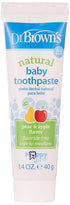 Dr. Brown's Baby Toothpaste, Apple Pear Flavor Toddlers and Kids Love, Fluoride Free, Made in the USA, 0-3 Years, 1.4oz
