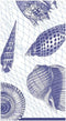 Caspari Netting and Shells Paper Guest Towel Napkins in Blue, Two Packs of 15