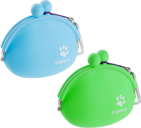 fidget pencil 2 Pack Silicone Dog Treat Bag Pet Treat Pouch, Fashion Portable Small Dog Training Container Coin Purse Key Case Coin Pouch(Blue and Green)