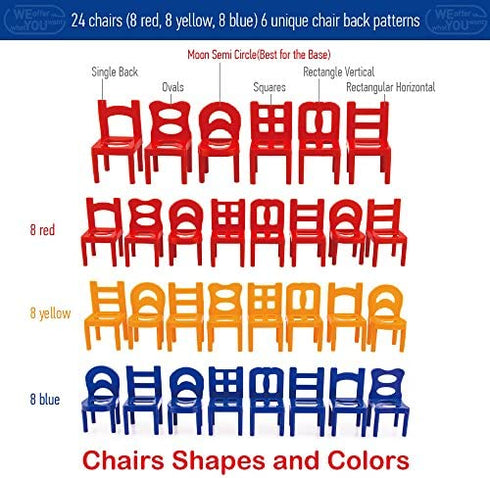 WEofferwhatYOUwant Chairs and Ladders Family Game - Stacking Balance Game. 44 Individual Pieces.