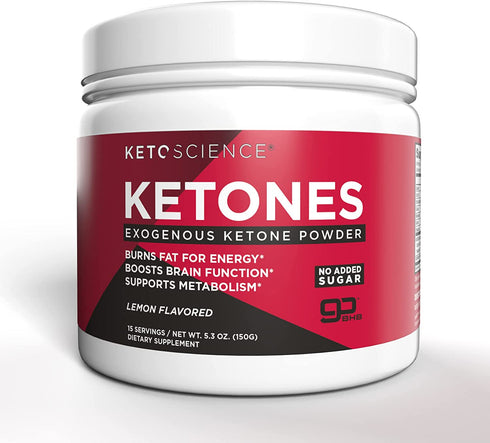 Keto Science Ketones Powder Dietary Supplement, Sugar-Free Lemon Drink Mix, Supports Carb-Fighting Diet & Weight Loss, Packaging May Vary, Green, 5.3 Oz