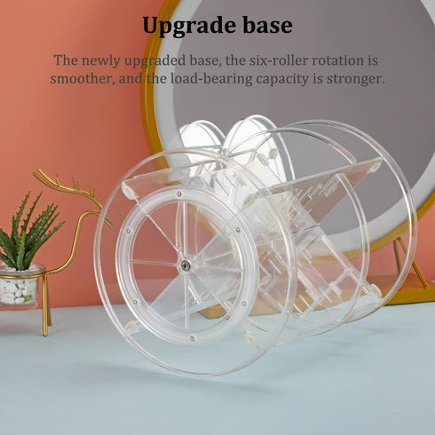 Argox 360 Rotating Makeup Organizer,Large Capacity&Adjustable Multi-Function Cosmetic Storage Box,The Perfect Makeup Organizer On The Dresser