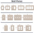 Pack of 4 of Wall Plate Outlet Switch Covers by SleekLighting | Classic Ivory Architecture Wall plates| Variety of Styles: Rocker/Receptacle/Toggle / & Combo | Size: (1 Duplex)