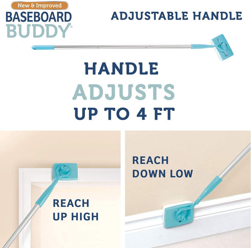 Baseboard Buddy Baseboard & Molding Cleaning Tool! Includes 1 Baseboard Buddy and 3 Reusable Cleaning Pads, As Seen on TV