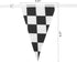 OOTSR 32ft Checkered Black and White Pennant Banner Racing Flags, and 30pcs Checkered Flags with Plastic Stick (8x5.5 Inch)