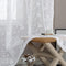 Lazzzy Sheer Curtains for Living Room Floral Embroidery 84 inch Long Rustic White Voile Window Curtain Drpaes for Bedroom Rod Pocket 2 Panels