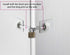 Refrigerator Door Lock with Padlock - White
