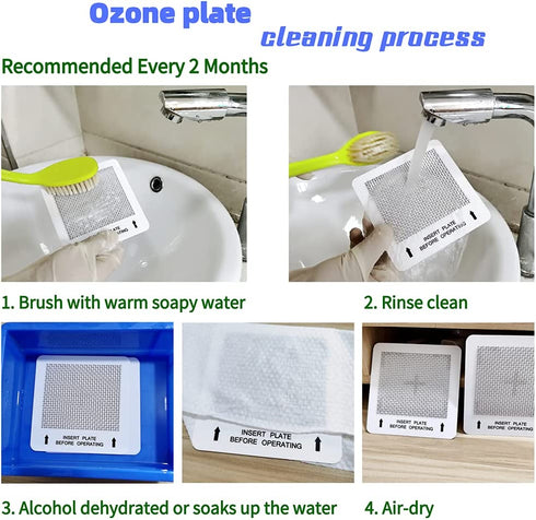 Ceramic Ozone Plates for Generic Ozone Generator?Washable Purification Air Purifier 4.5" x 4.5" Air Fresh Replacement Parts (2-PCS)