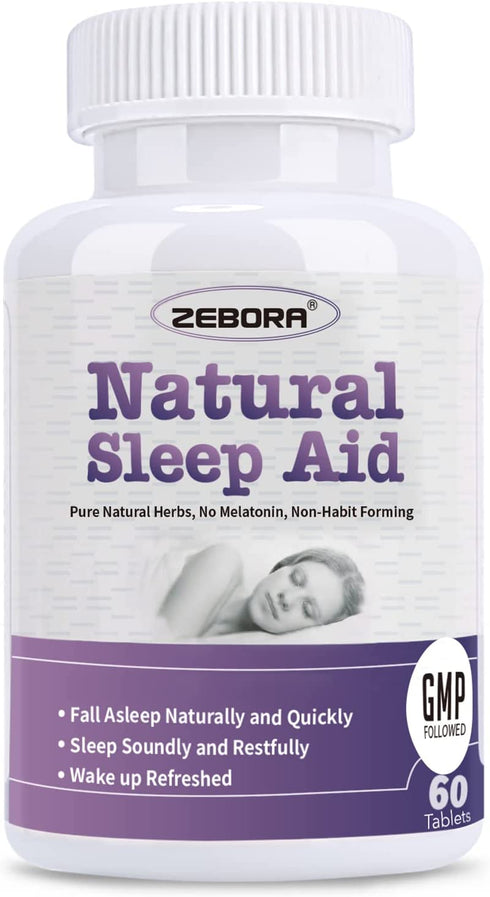 Sleep Aid, Natural Herb Sleeping Pill for Adults, Faster Absorption Dissolve Tablets Easy to Take, Maximum Strength Supplement, Helps Sleep Better & Wake Up Restored
