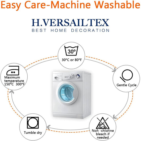 H.VERSAILTEX Super Stretch Individual Seat Cushion Covers Sofa Covers Couch Cushion Covers Slipcovers Featuring Thick Jacquard Textured Twill Fabric (2 Piece Medium Sofa Cushion Covers, Sand)