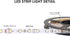 LE 12V LED Strip Light, Flexible, SMD 2835, 300 LEDs, 16.4ft Tape Light for Home, Kitchen, Party, Christmas and More, Non-Waterproof, Warm White, Pack of 2(Not Include Power Adapter)