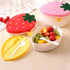 BESTONZON Bento Lunch Box Double Layer Strawberry Shape Food Containers with Cutlery Lunch Container Boxes for Toddler Kids (Random Color)