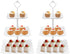Coitak 3 Tier Cupcake Stand, 2 Set Plastic Tiered Serving Stand, Square Dessert Tray for Tea Party, Baby Shower and Wedding