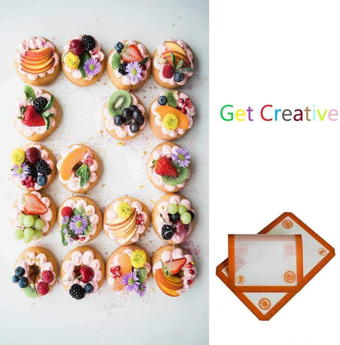 Perfect Pastry 3 Non-Stick Silicone Baking Mats (16.5 inch x 11 inch)